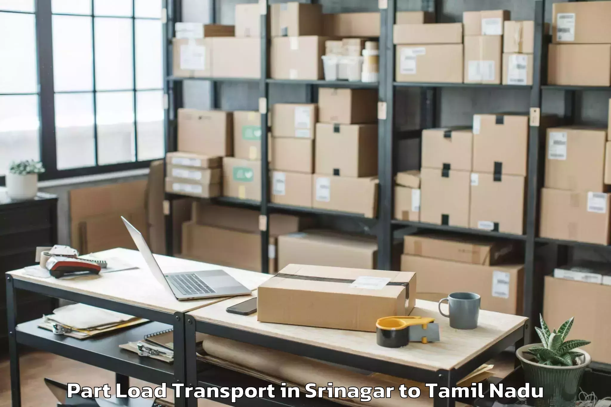 Book Srinagar to Tiruppur Part Load Transport